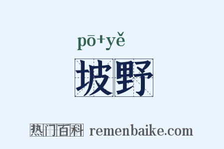 坡野是什么意思的图片
